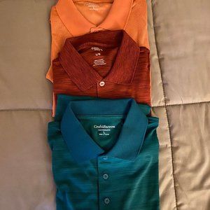 3-Croft and Barrow Polo's short sleeve 100 % poly